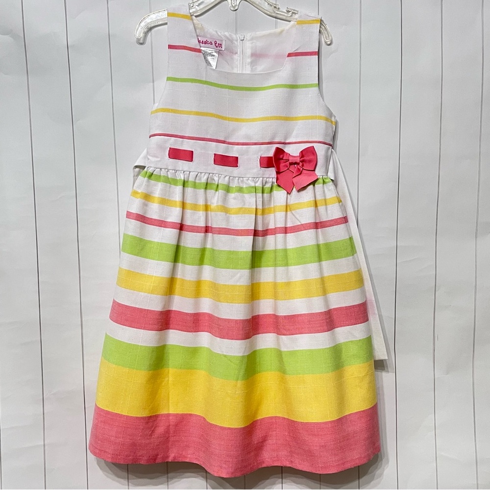 Jessica Ann girls Striped Dress